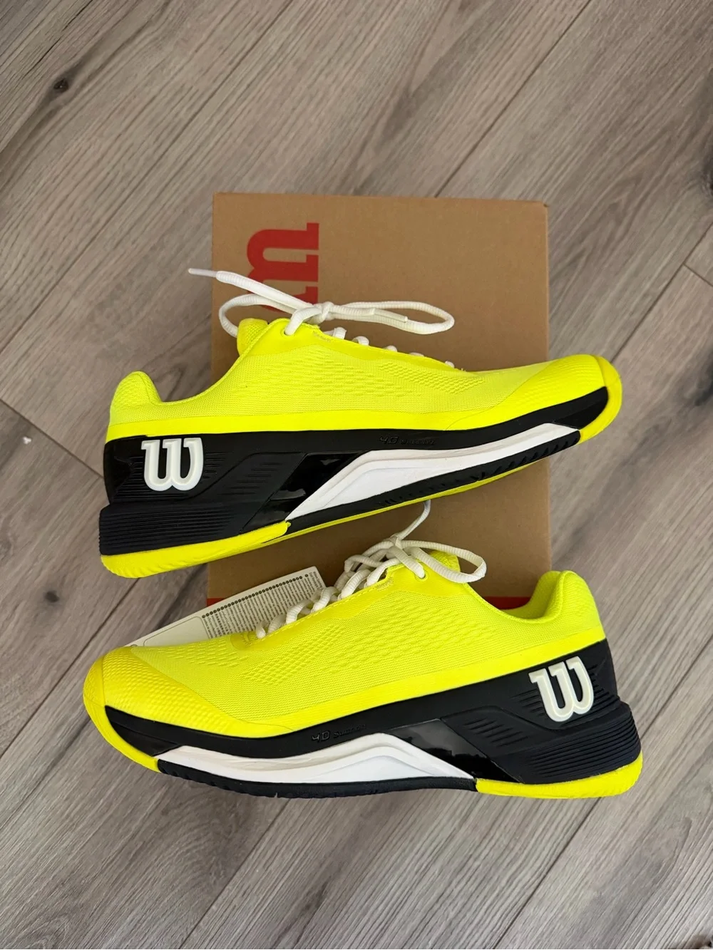 Wilson Rush Pro 4.0 Men's Tennis Shoes - Yellow/Black/White